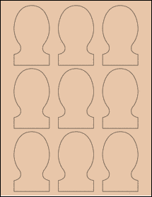Sheet of 2" x 3.36" Light Tan labels