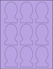 Sheet of 2" x 3.36" True Purple labels