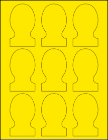 Sheet of 2" x 3.36" True Yellow labels