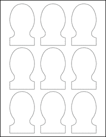 Sheet of 2" x 3.36" Standard White Matte labels