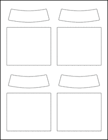 Sheet of 3.5" x 2.99"  labels