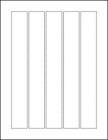 Sheet of 1.25" x 9.25"  labels