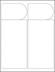 Sheet of 4" x 2.5" Weatherproof Gloss Inkjet labels