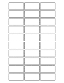 Sheet of 2" x 0.925"  labels