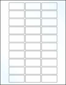 Sheet of 2" x 0.925" Clear Gloss Laser labels