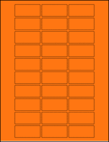 Sheet of 2" x 0.925" Fluorescent Orange labels