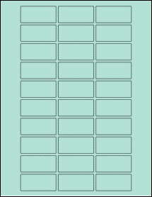 Sheet of 2" x 0.925" Pastel Green labels