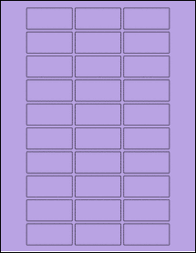 Sheet of 2" x 0.925" True Purple labels