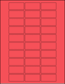 Sheet of 2" x 0.925" True Red labels