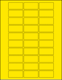Sheet of 2" x 0.925" True Yellow labels