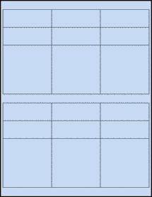 Sheet of 2.75" x 1" Custom Pastel Blue labels