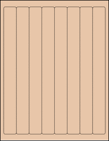 Sheet of 1" x 10" Light Tan labels