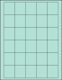 Sheet of 1.5" x 1.75" Pastel Green labels