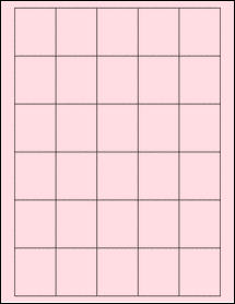 Sheet of 1.5" x 1.75" Pastel Pink labels