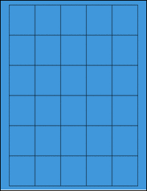Sheet of 1.5" x 1.75" True Blue labels