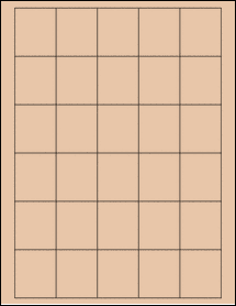Sheet of 1.5" x 1.75" Light Tan labels