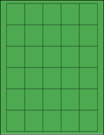 Sheet of 1.5" x 1.75" True Green labels