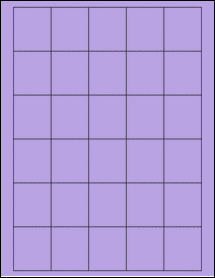Sheet of 1.5" x 1.75" True Purple labels