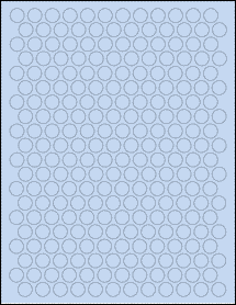 Sheet of 0.515" Circle Pastel Blue labels