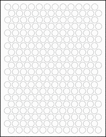 Sheet of 0.515" Circle 100% Recycled White labels