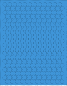 Sheet of 0.515" Circle True Blue labels