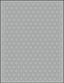 Sheet of 0.515" Circle True Gray labels