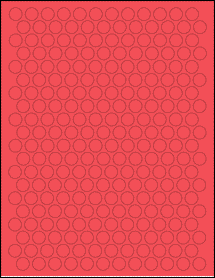 Sheet of 0.515" Circle True Red labels