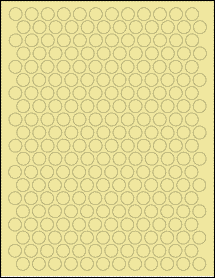 Sheet of 0.515" Circle Pastel Yellow labels