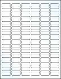 Sheet of 1.25" x 0.36" Clear Gloss Inkjet labels