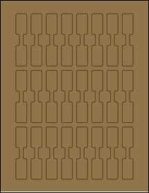 Sheet of 0.625" x 3" Brown Kraft labels