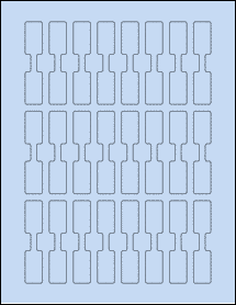 Sheet of 0.625" x 3" Pastel Blue labels