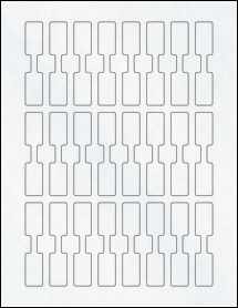 Sheet of 0.625" x 3" Clear Matte Inkjet labels