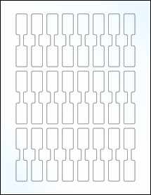 Sheet of 0.625" x 3" Clear Gloss Inkjet labels