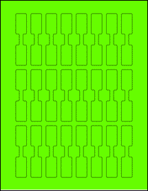 Sheet of 0.625" x 3" Fluorescent Green labels