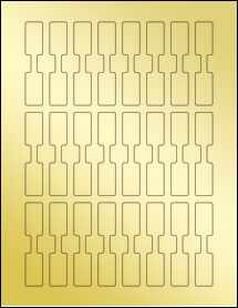 Sheet of 0.625" x 3" Gold Foil Inkjet labels