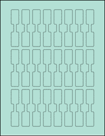 Sheet of 0.625" x 3" Pastel Green labels