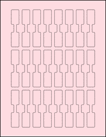 Sheet of 0.625" x 3" Pastel Pink labels