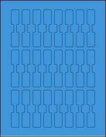 Sheet of 0.625" x 3" True Blue labels