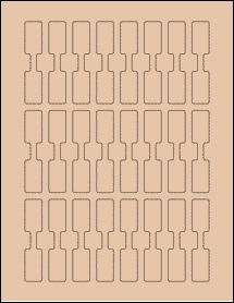 Sheet of 0.625" x 3" Light Tan labels