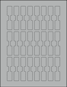 Sheet of 0.625" x 3" True Gray labels