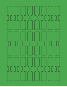 Sheet of 0.625" x 3" True Green labels