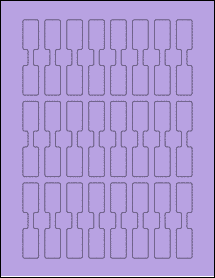 Sheet of 0.625" x 3" True Purple labels