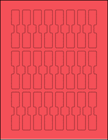 Sheet of 0.625" x 3" True Red labels