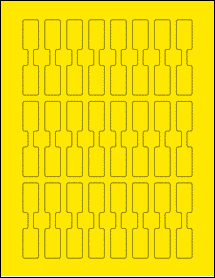 Sheet of 0.625" x 3" True Yellow labels