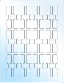 Sheet of 0.625" x 3" White Gloss Laser labels