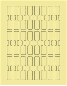 Sheet of 0.625" x 3" Pastel Yellow labels