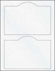 Sheet of 7.25" x 5.125" Clear Matte Laser labels