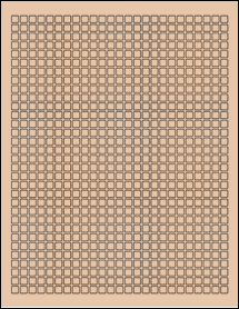 Sheet of 0.25" x 0.25" Light Tan labels