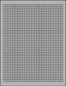 Sheet of 0.25" x 0.25" True Gray labels