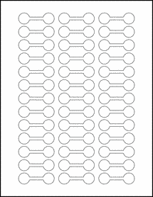 Sheet of 2" x 0.625"  labels
